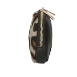 Rachele Pochette donna vera pelle Zip 02535-LEOPARDO TAUPE Gave Lux