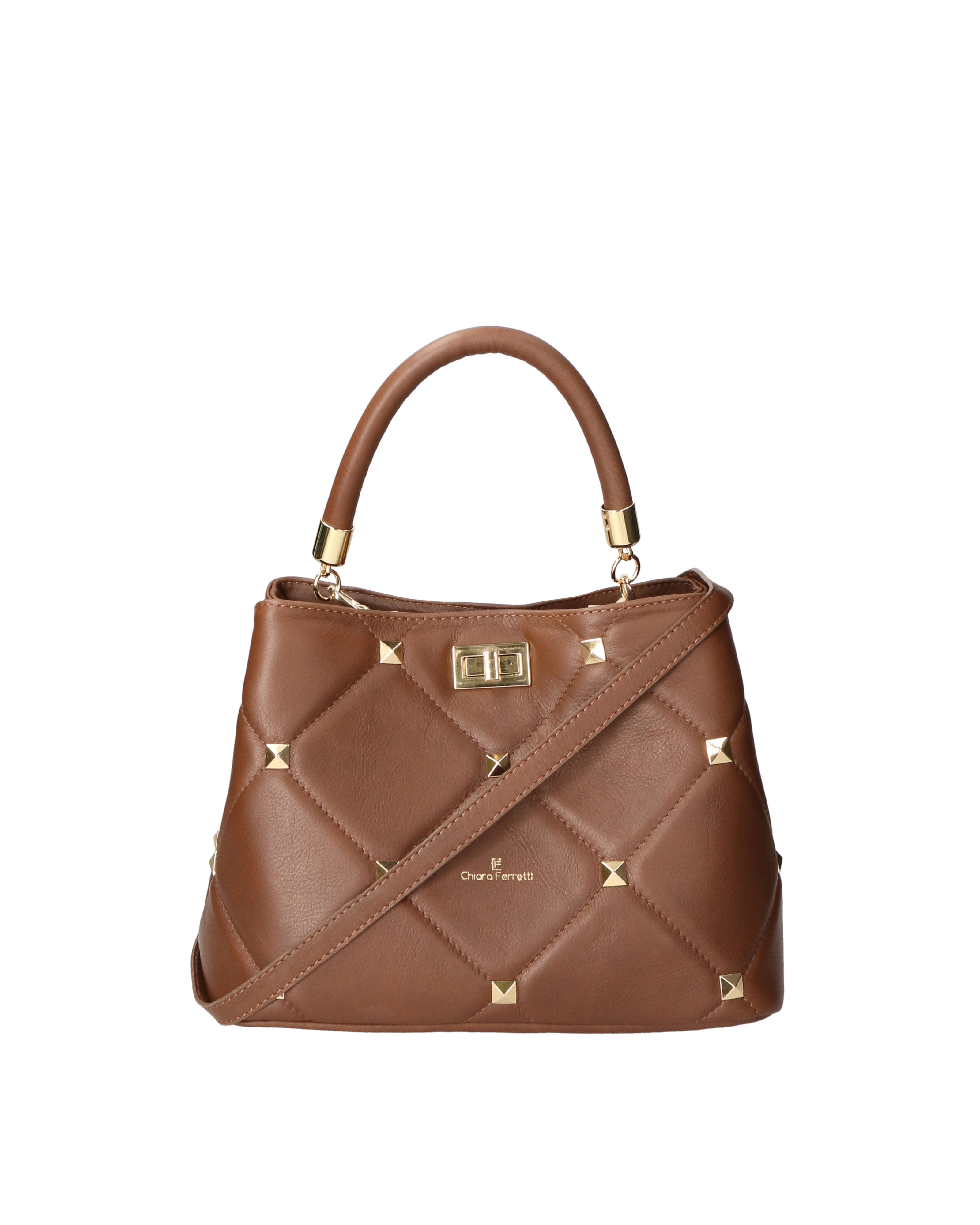 Althea Elite Borsa a mano da donna Vera pelle 03656-S11 TAUPE SCURO Chiara Ferretti