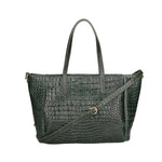 Lorella Borsa a spalla da donna Vera pelle croco 06499-017 VERDE BOTTIGLIA Gave Lux