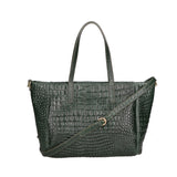 Lorella Borsa a spalla da donna Vera pelle croco 06499-017 VERDE BOTTIGLIA Gave Lux