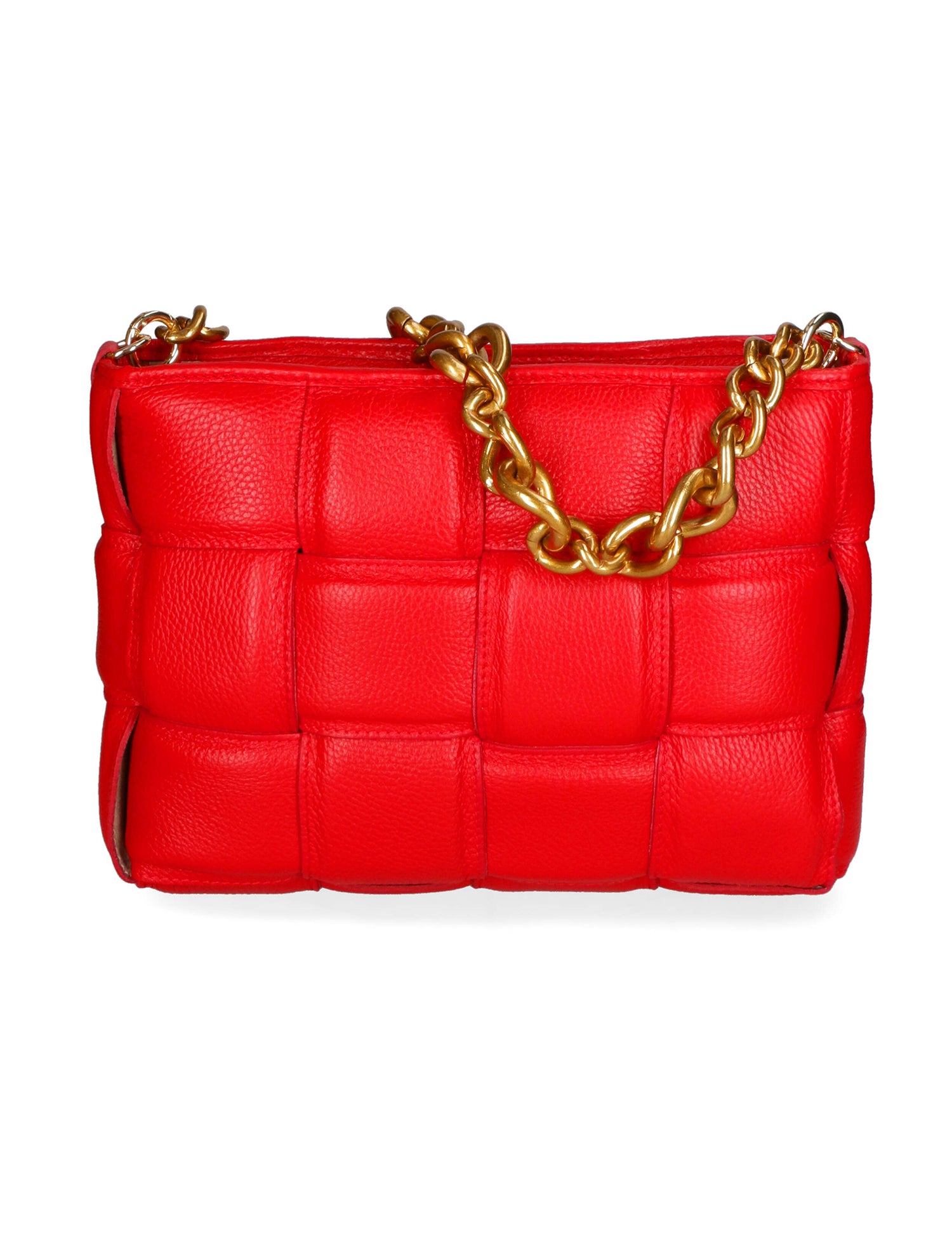 Agostina Borsa a mano da donna Vera pelle 04691-D58 ROSSO FERRARI Gave Lux