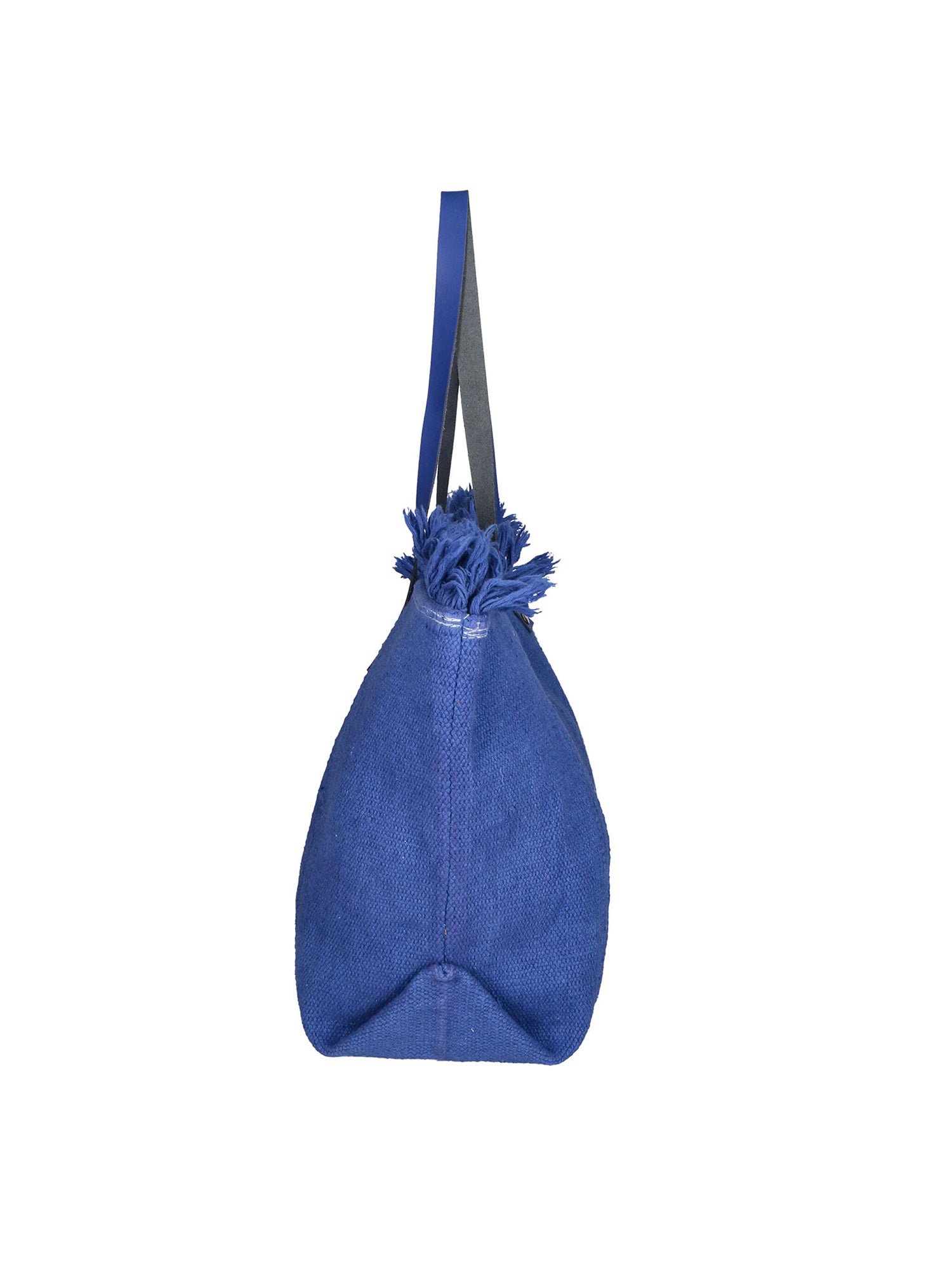 Agnese Borsa Shopper da donna Cotone e pelle 04649-D22 BLUETTE ROYAL BLU Gave Lux