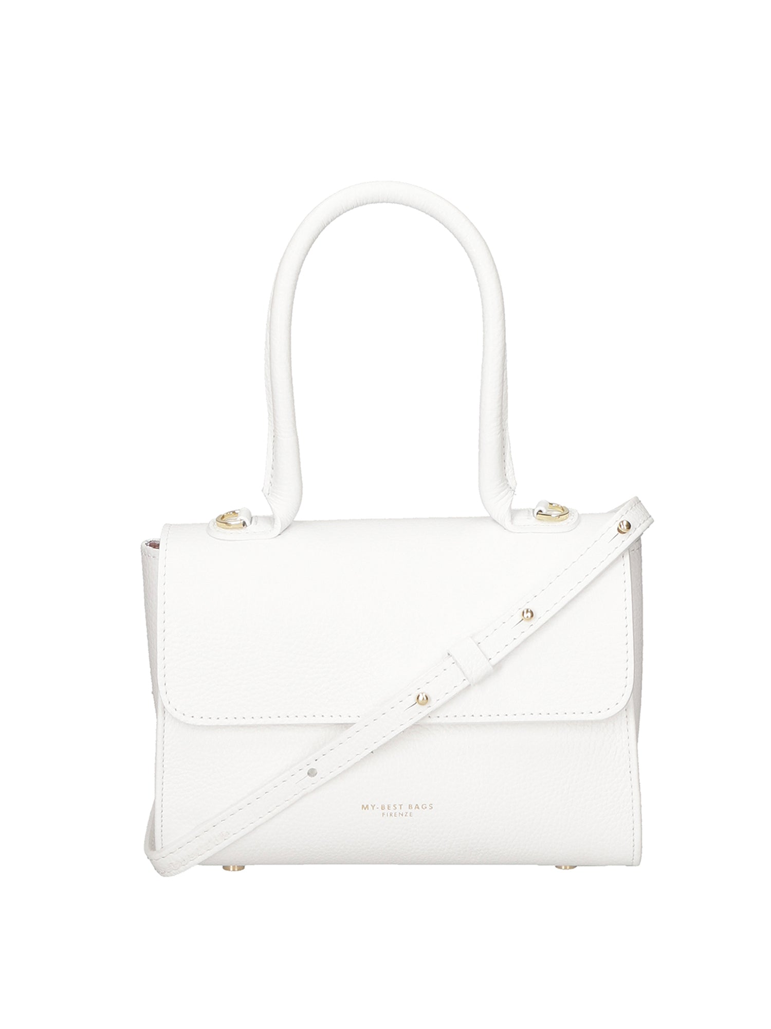 Borsa a mano da donna 100% vera pelle MYB-8030-FW-D01 BIANCO My Best Bag