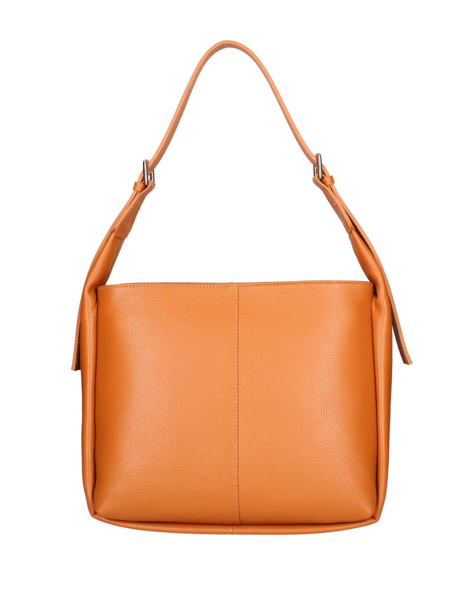 Borsa a spalla da donna Misto pelle e tessuto 07157-D44 CUOIO Roberta Rossi