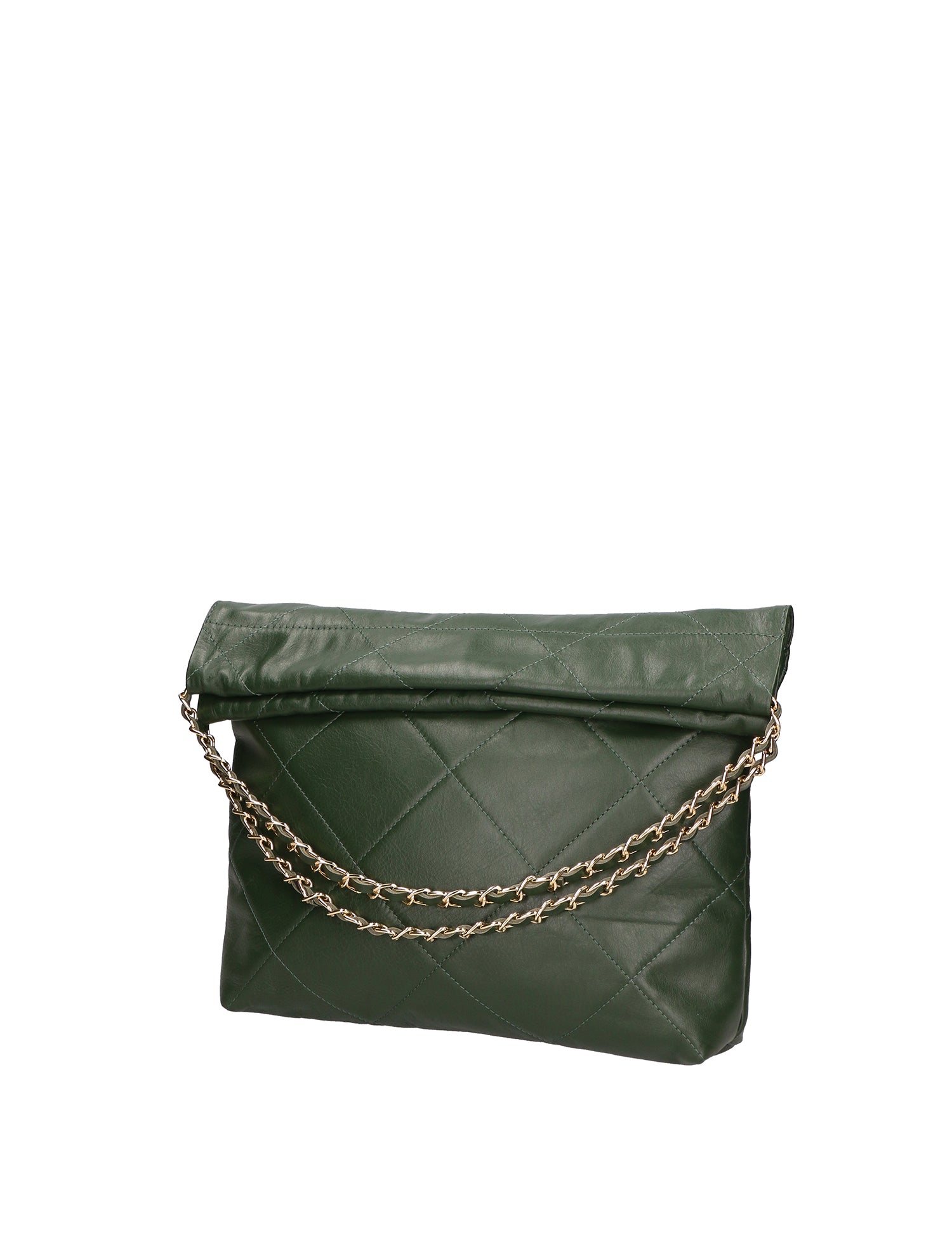 Violante Borsa a spalla donna Vera pelle 06897-S14 VERDE SCURO Gave Lux