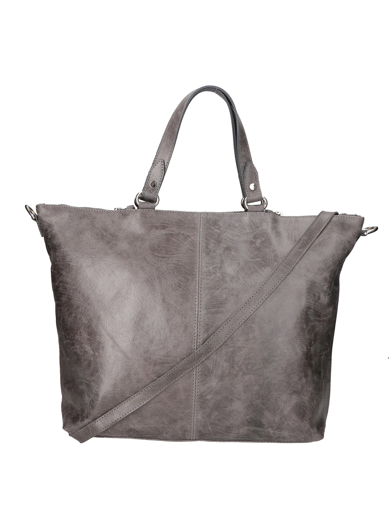 Elisamaria Borsa a spalla da donna Vera pelle 80055-GRIGIO Gave Lux