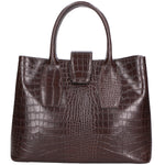 Letizia Borsa a mano da donna Pelle stampata croco 06542-T.MORO Gave Lux