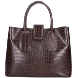 Letizia Borsa a mano da donna Pelle stampata croco 06542-T.MORO Gave Lux
