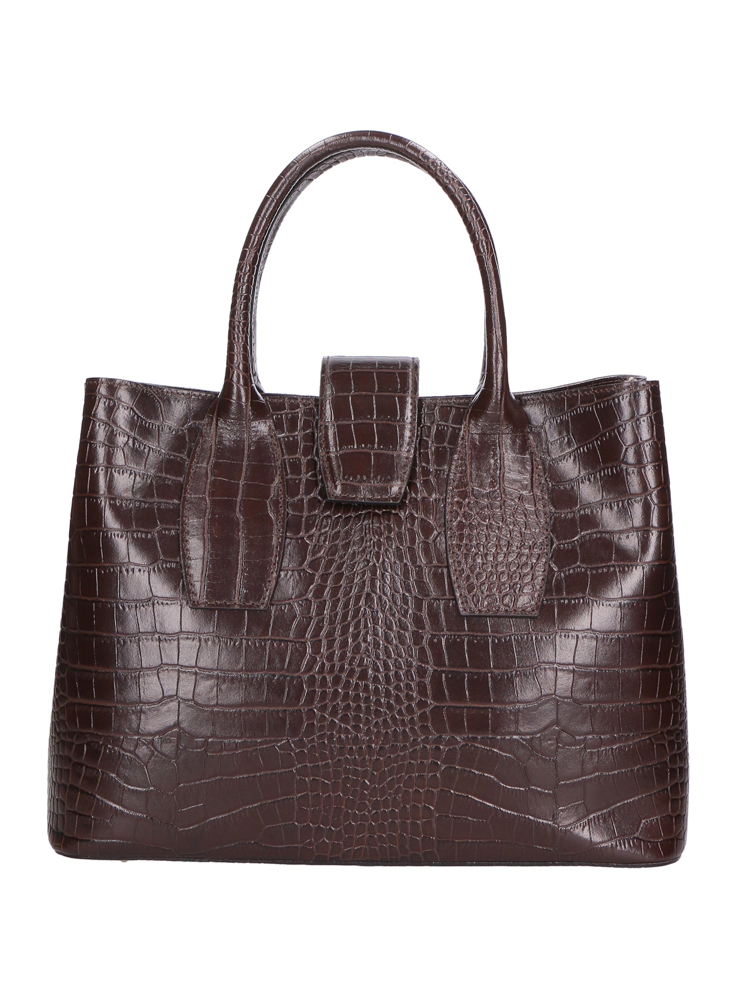 Letizia Borsa a mano da donna Pelle stampata croco 06542-T.MORO Gave Lux