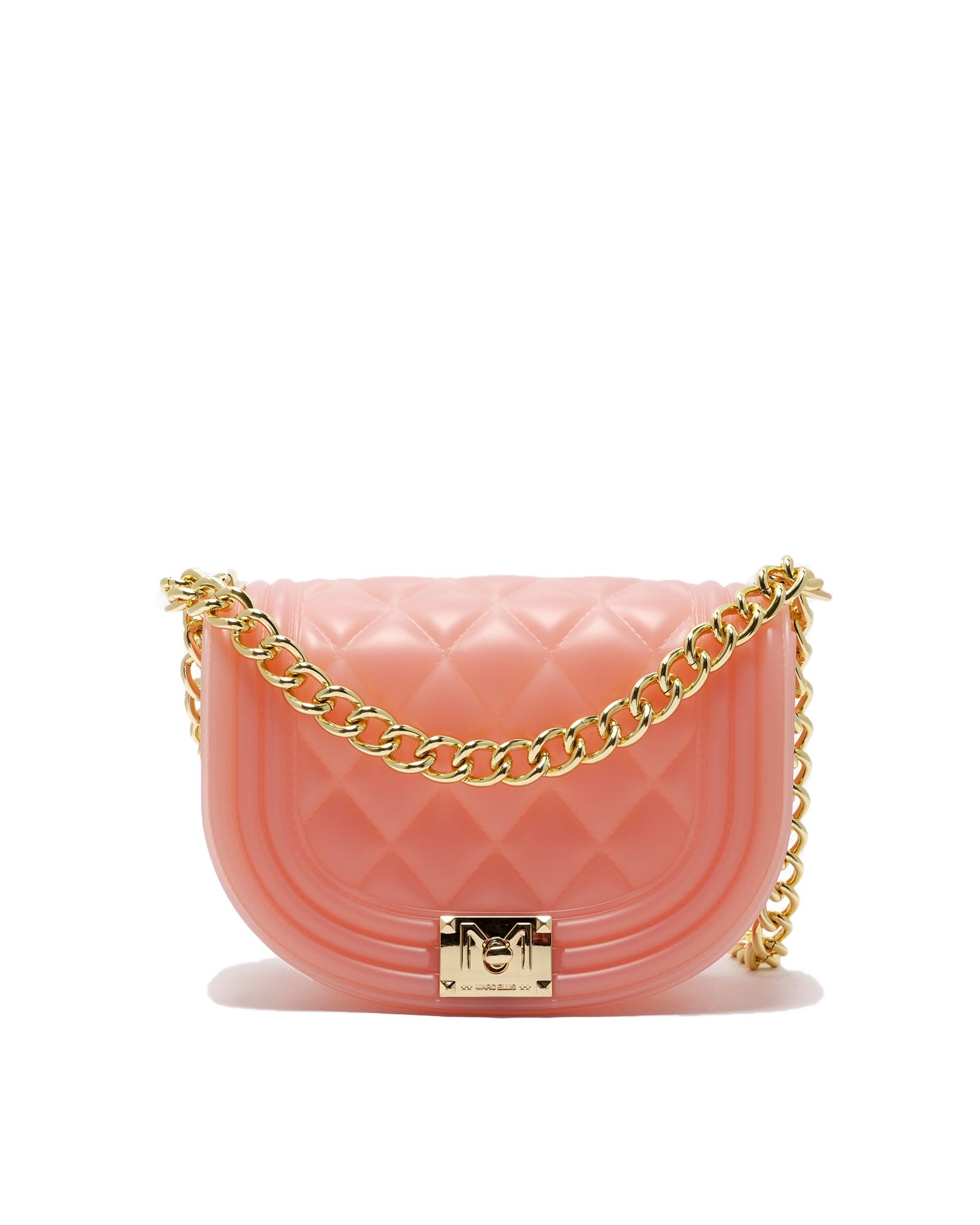 Borsa a mano da donna 100% PVC FLAT ZOE-MAUVE + LIGHT GOLD Marc Ellis