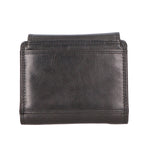 Portafoglio unisex vera pelle Made in Italy Vacchetta Ingrassata SN2827947-BLACK Santini Firenze