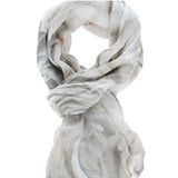Tonia L2040-BIANCO Foulard unisex Cotone e Seta Gave Lux