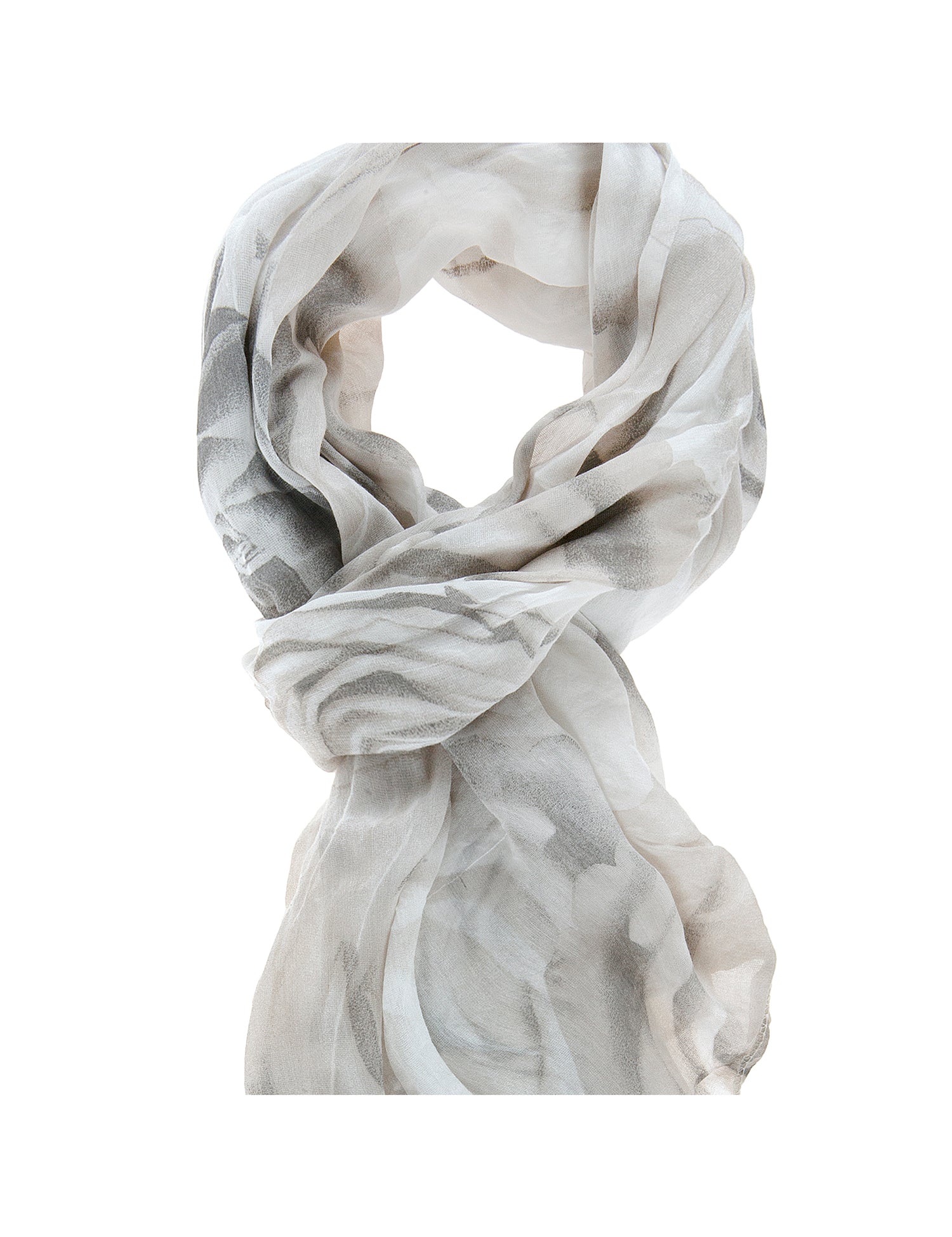 Tonia L2040-BIANCO Foulard unisex Cotone e Seta Gave Lux