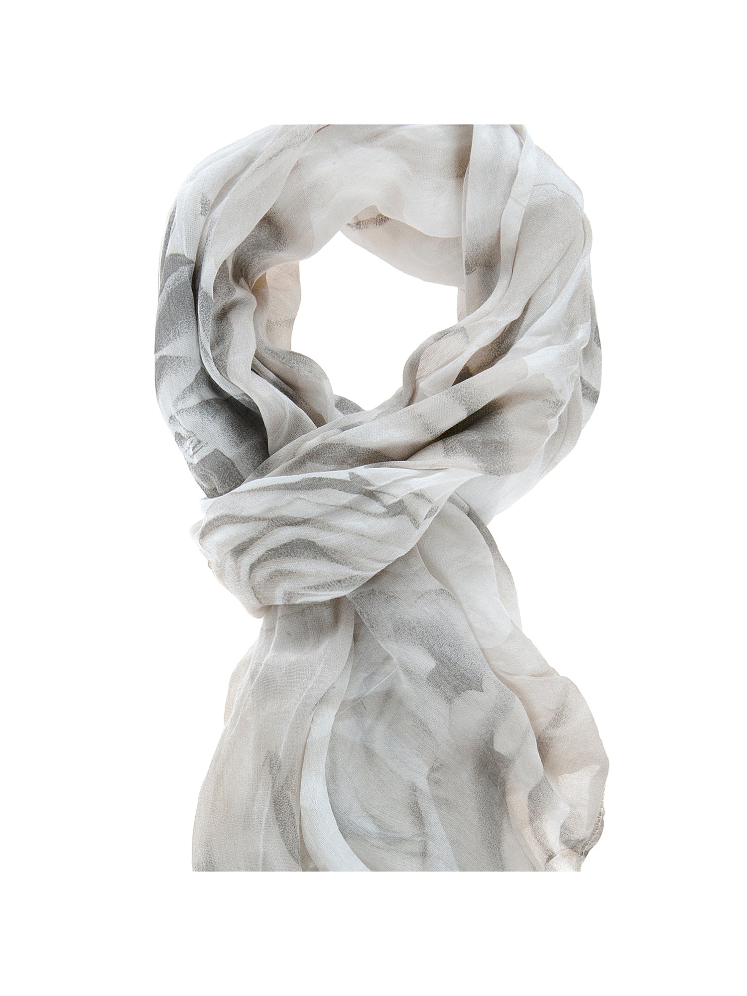 Tonia L2040-BIANCO Foulard unisex Cotone e Seta Gave Lux