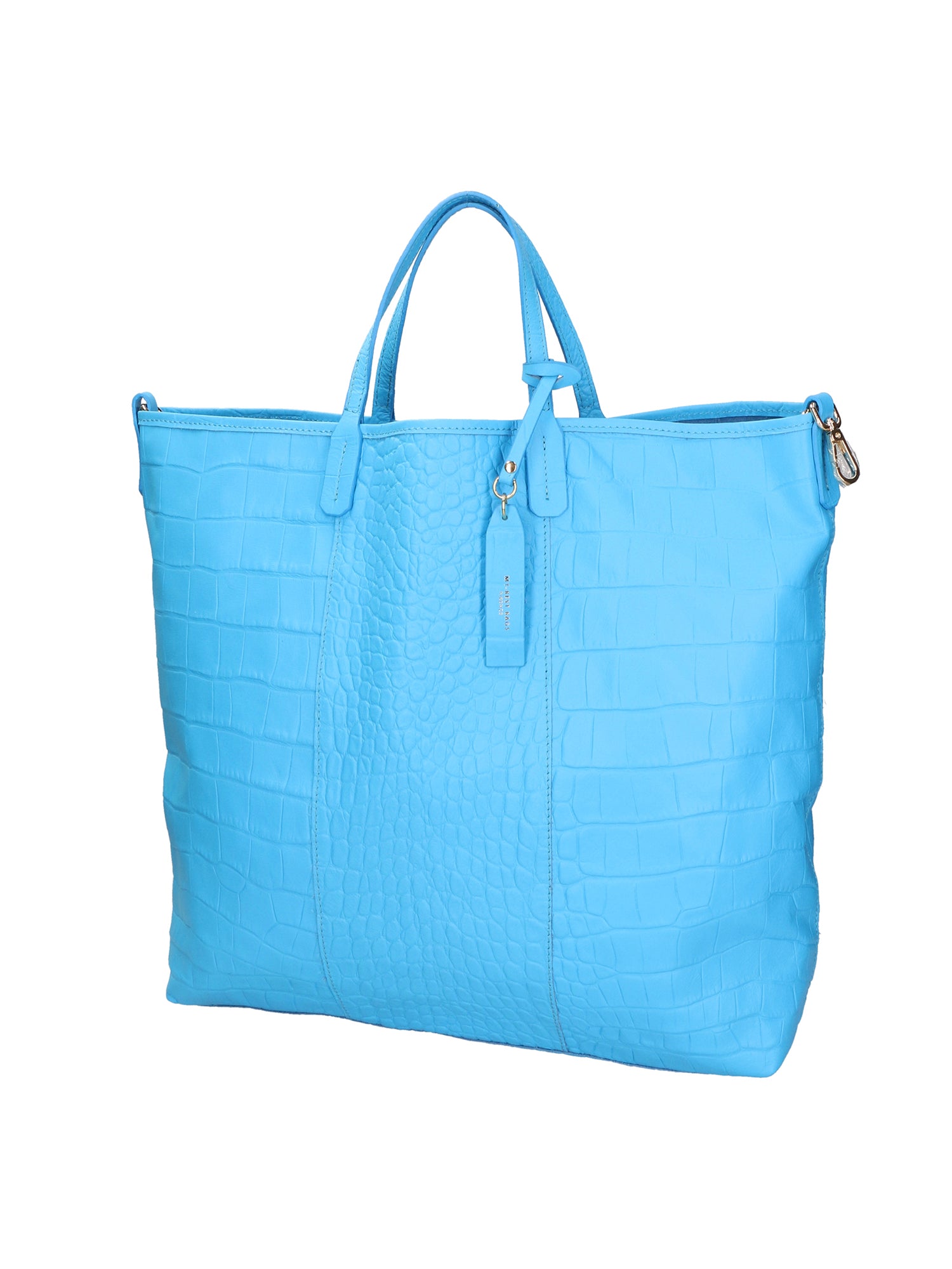 Borsa a mano da donna Vera pelle stampata coccodrillo MYB-7043-SS-SS99 TURCHESE My Best Bag