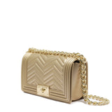 Borsa a mano da donna 100% PVC FLAT S MANHATTAN-GOLD + LIGHT GOLD Marc Ellis
