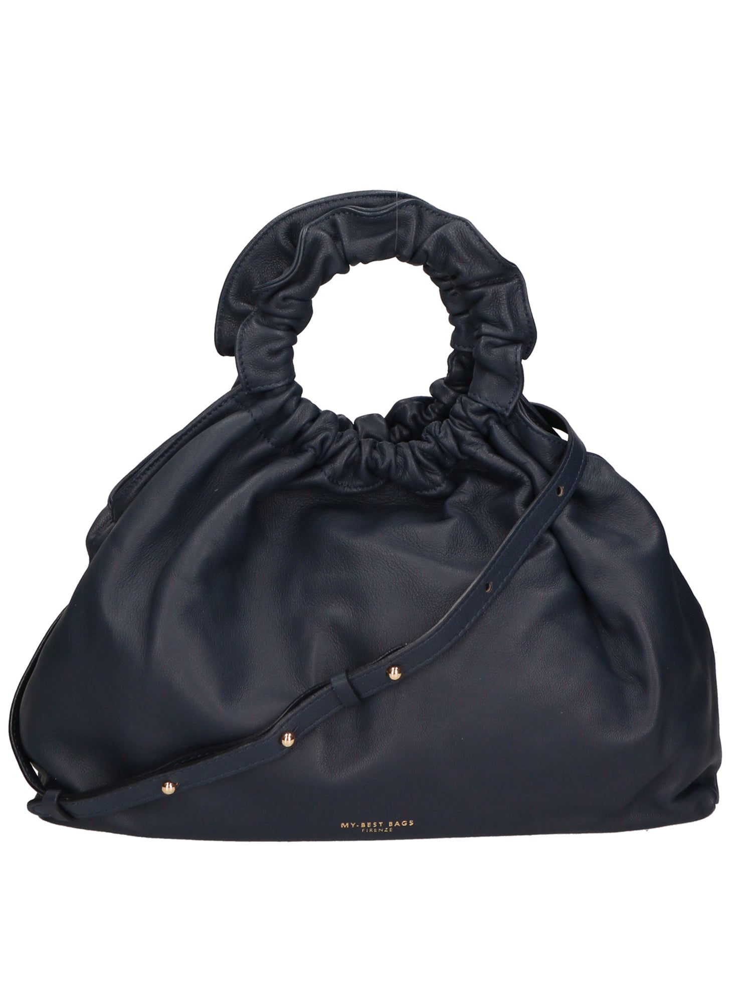 Borsa a mano da donna 100% pelle nappa MYB-8045-FW-NAVY My Best Bag