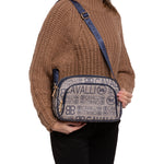 Borsa a tracolla da donna Ecopelle BC1376-BLU B Cavalli