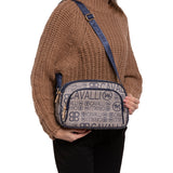 Borsa a tracolla da donna Ecopelle BC1376-BLU B Cavalli