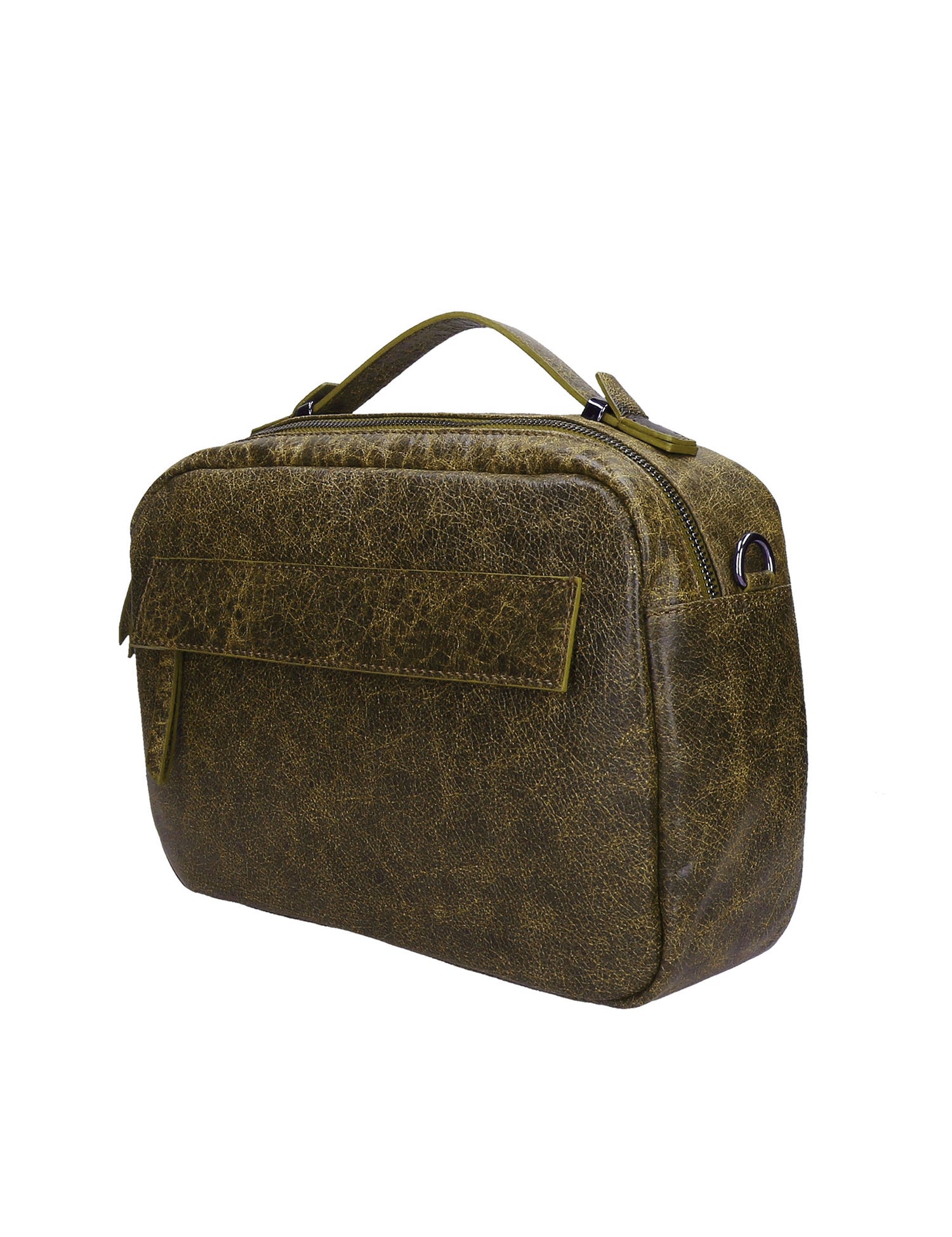 Vera Pelle 6542-VERDE GREEN Borsa a mano unisex Modello Avelon Gave Lux