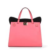 Arancia Borsa a mano da donna 100% pelle 8969-CORALLO+ROSA Gave Lux