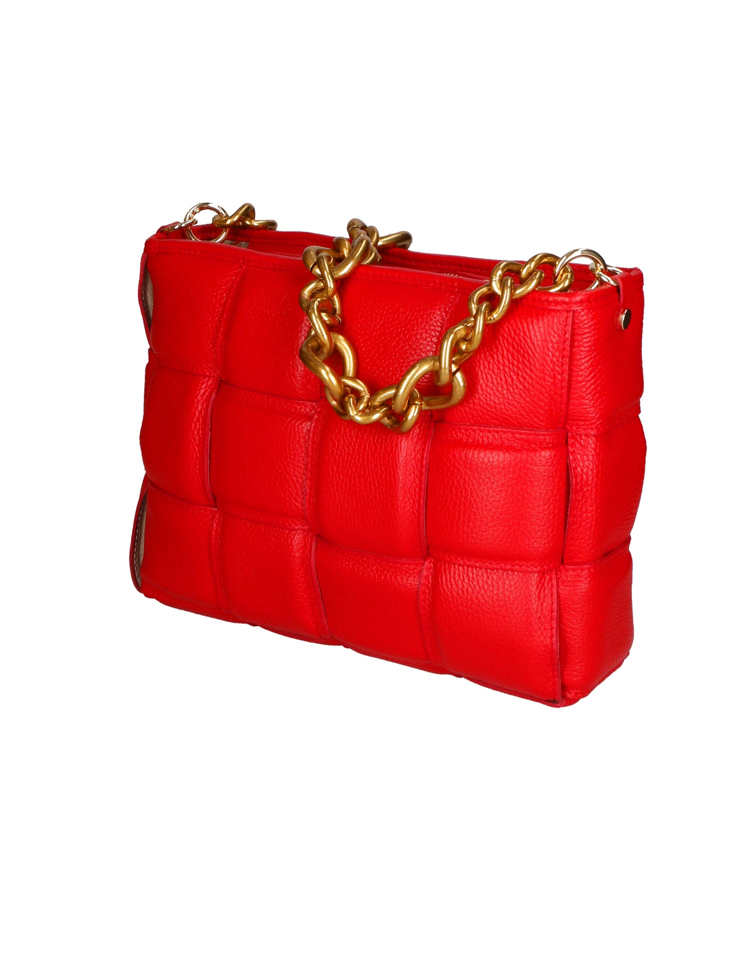 Agostina Borsa a mano da donna Vera pelle 04691-D58 ROSSO FERRARI Gave Lux