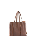 Borsa a mano unisex vera pelle Made in Italy 4611-TESTA DI MORO Alessia Firenze