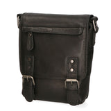 Borsa a tracolla da uomo 100% vera pelle HILB-3183-NERO Hill Burry