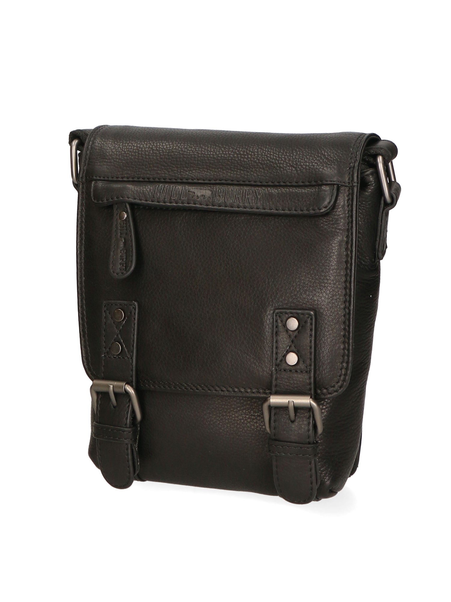 Borsa a tracolla da uomo 100% vera pelle HILB-3183-NERO Hill Burry