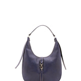 Borsa a spalla da donna 100% vera pelle 4607-BLU Alessia Firenze