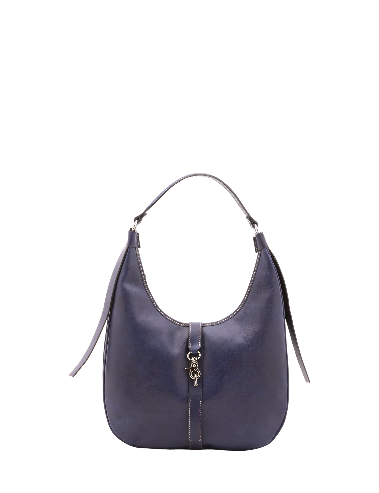 Borsa a spalla da donna 100% vera pelle 4607-BLU Alessia Firenze