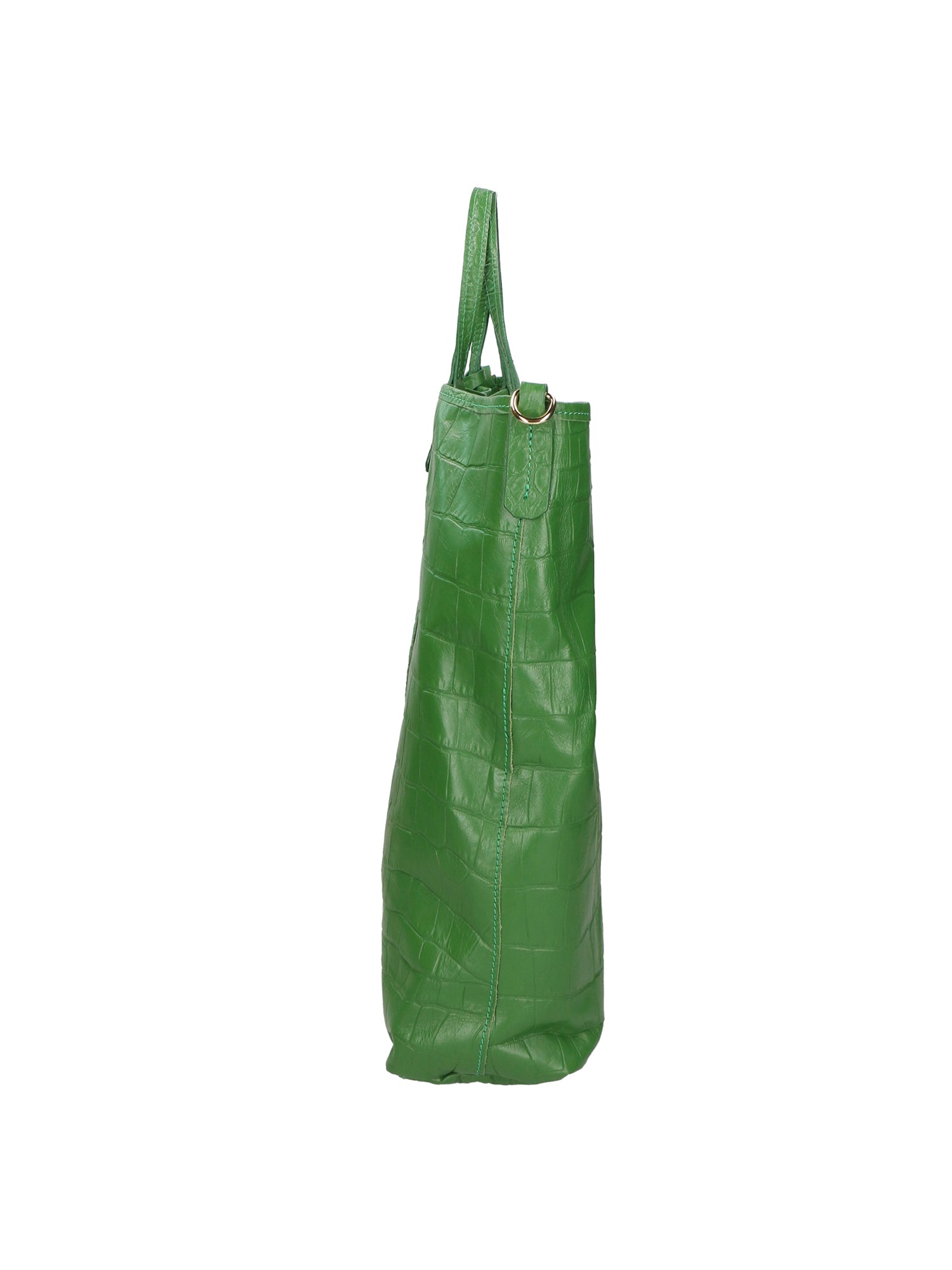 Borsa a mano da donna Vera pelle stampata coccodrillo MYB-7043-SS-S47 VERDE MELA My Best Bag