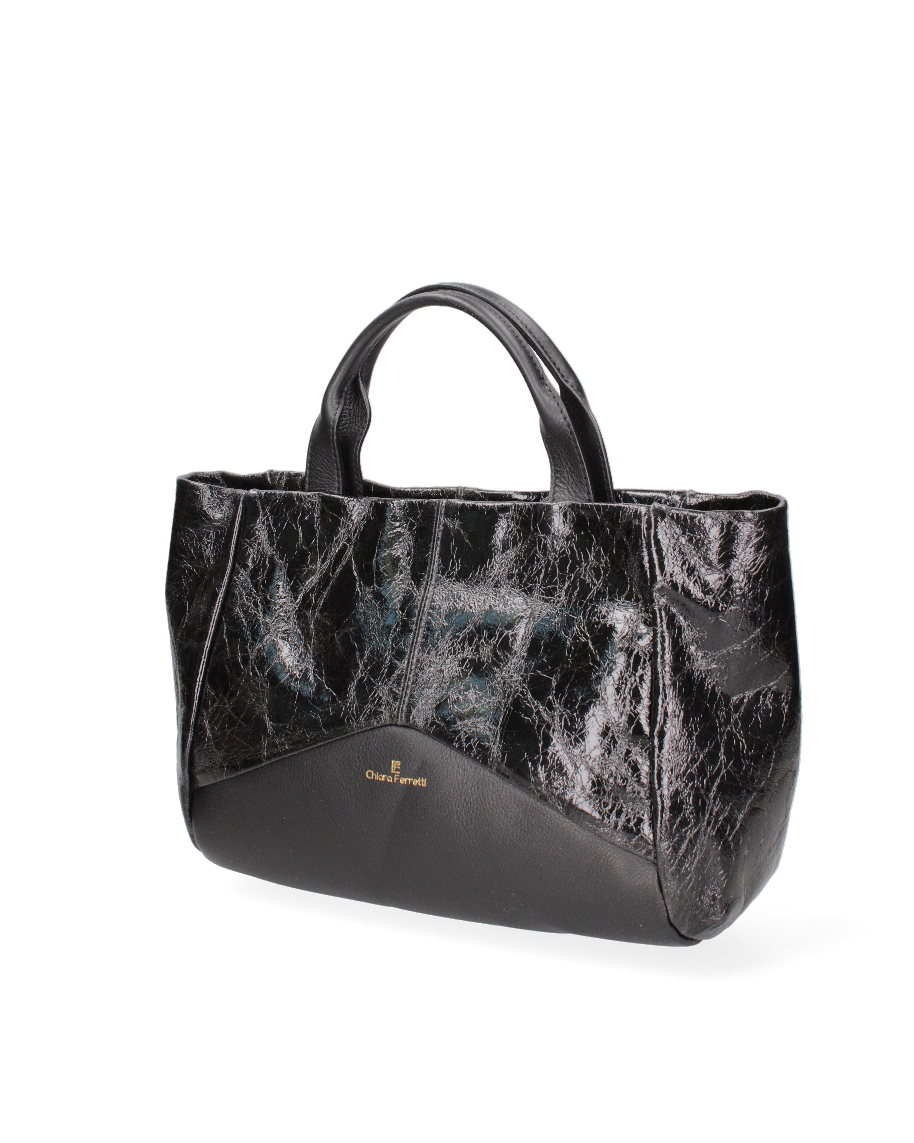 Vera Pelle 7980-CHI-NERO Borsa a mano da donna Veridia Elite Chiara Ferretti