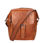 Borsa a tracolla unisex vera pelle 100% pelle di vacchetta SN5863847-TAN Santini Firenze