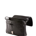Borsa a mano unisex in vera pelle Made in Italy 4576-NERO Alessia Firenze