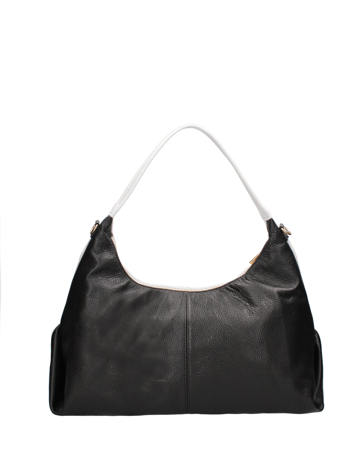Borsa a spalla da donna Vera pelle 07233-BIANCO+D28 NERO Roberta Rossi