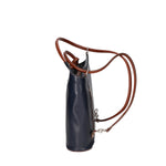 Fabiola Borsa a spalla da donna 100% pelle 9039-BLU MARRONE Gave Lux