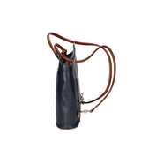 Fabiola Borsa a spalla da donna 100% pelle 9039-BLU MARRONE Gave Lux