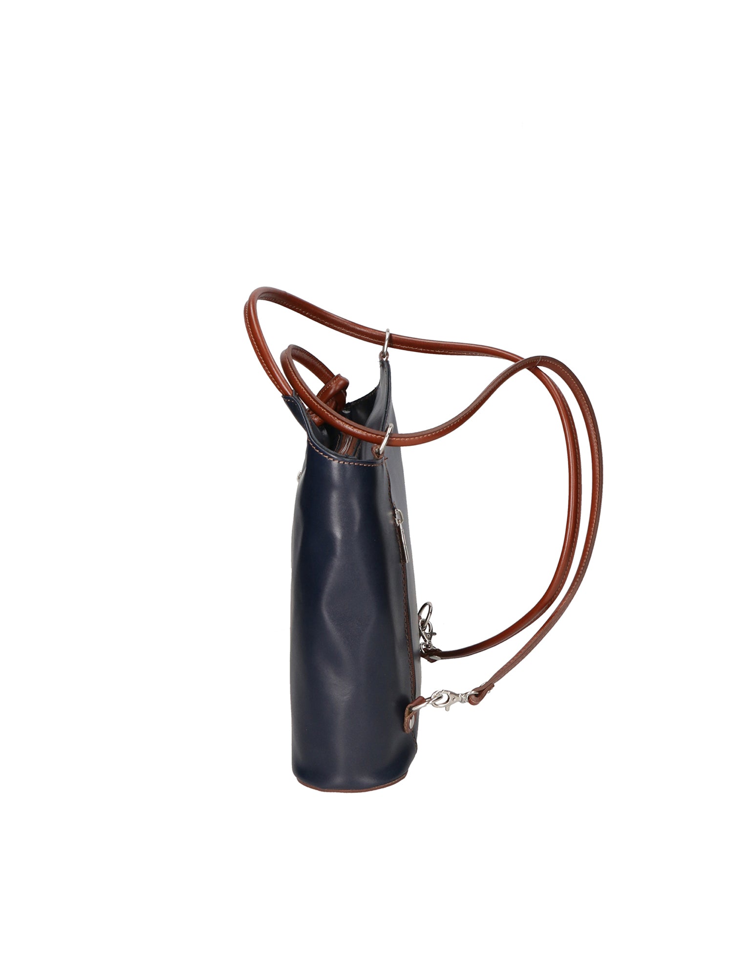 Fabiola Borsa a spalla da donna 100% pelle 9039-BLU MARRONE Gave Lux