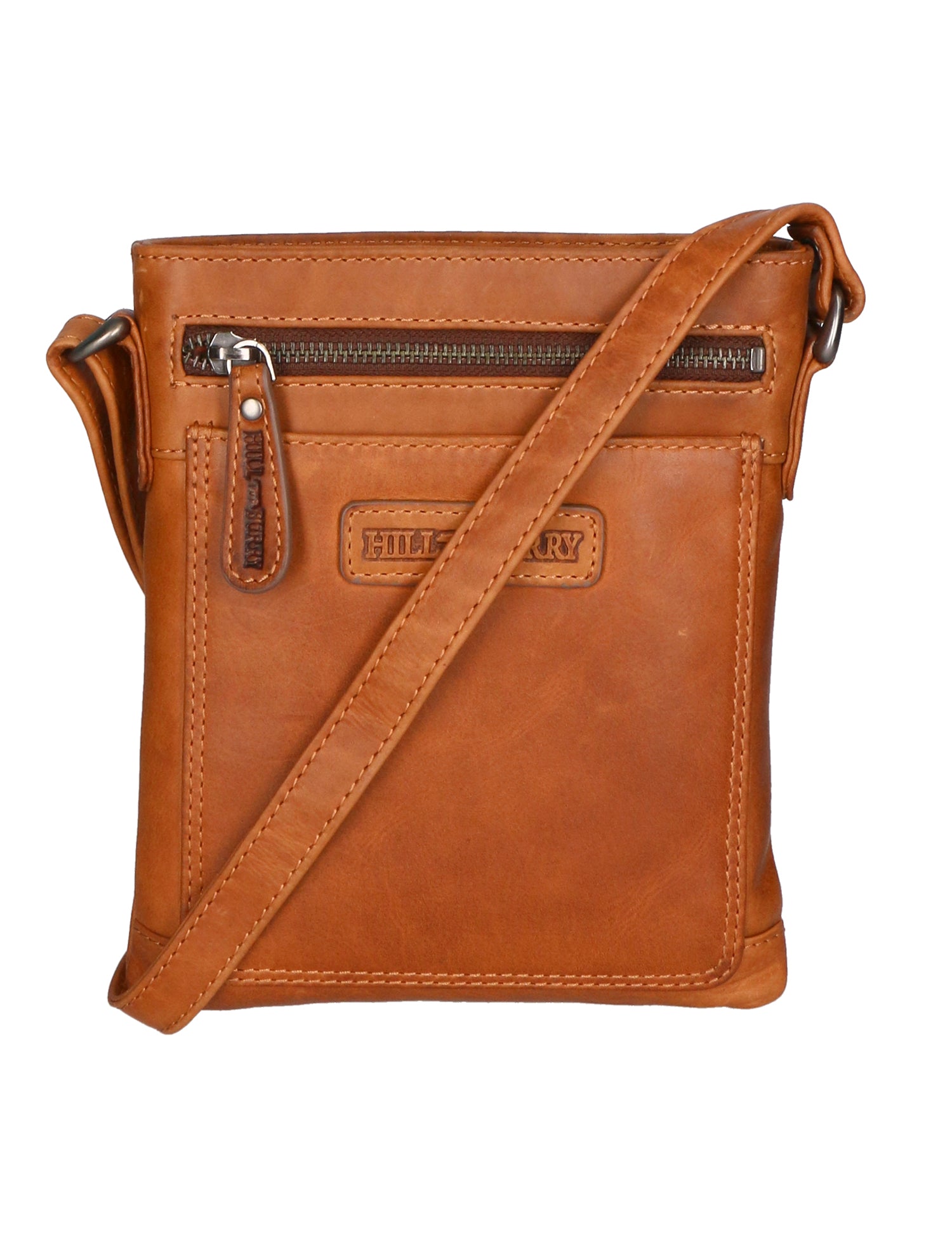 Borsa a tracolla da uomo Vera pelle RFID HILB-3098-CUOIO Hill Burry