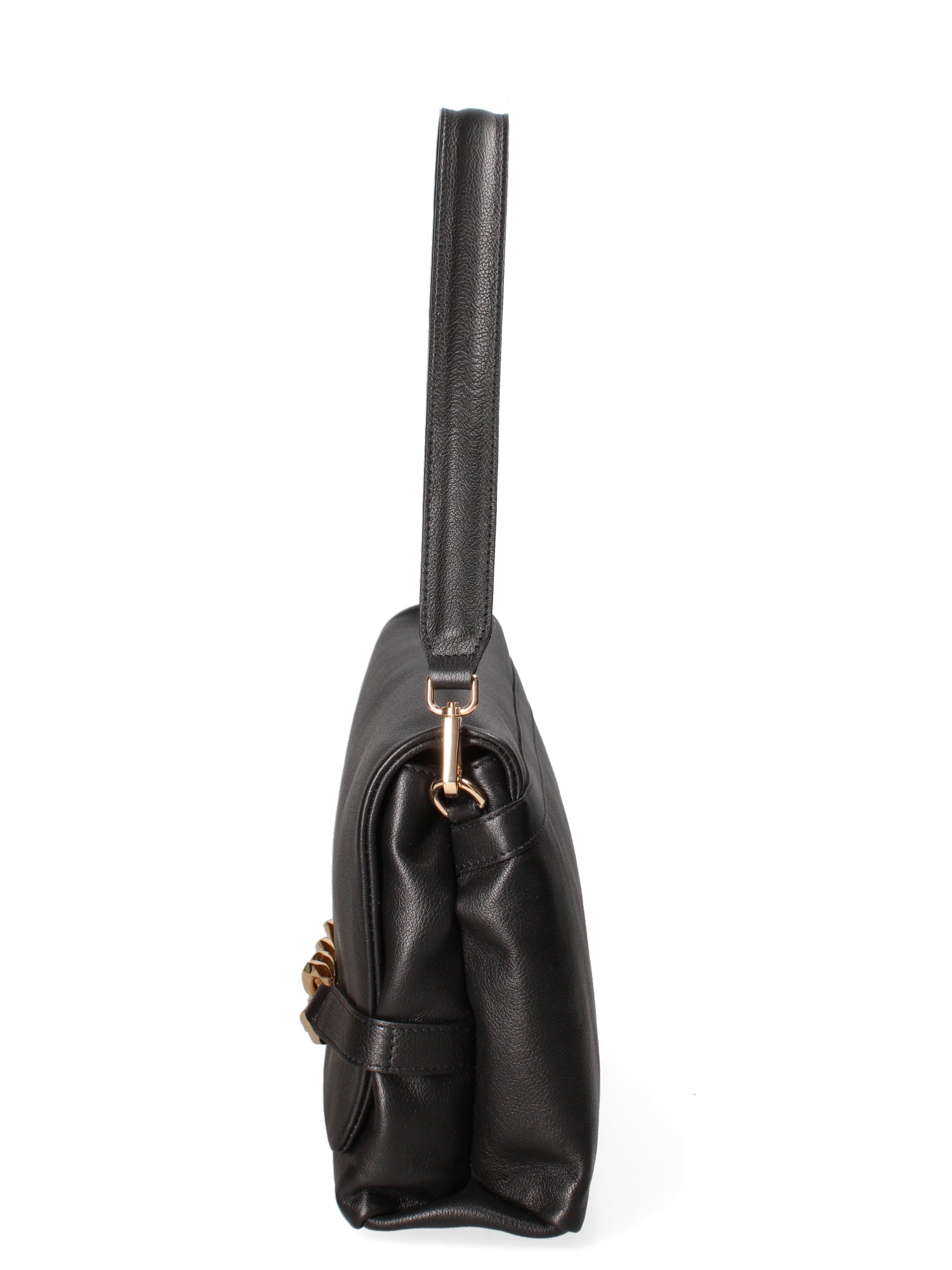 Borsa a spalla da donna Vera pelle JR-W-1160LDO-BLACK-GOLD John Richmond