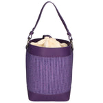 Borsa a secchiello da donna Misto pelle e tessuto MYB-05165-SS-307+S45 VIOLA My Best Bag