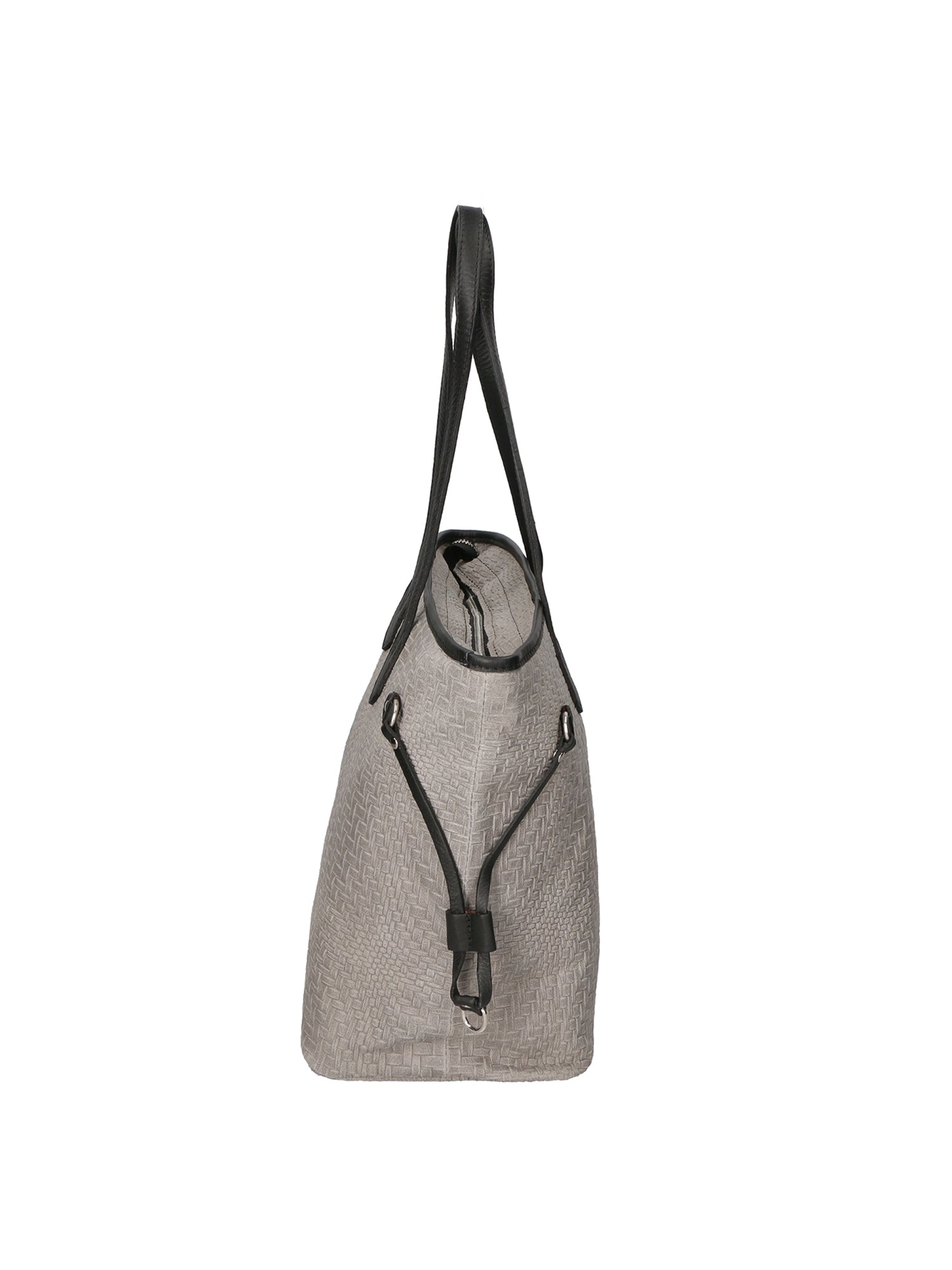Emiliana Borsa a spalla da donna Vera pelle 80061-GRIGIO Gave Lux