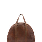 Borsa da viaggio unisex in vera pelle 100% cotone 4589-TESTA DI MORO Alessia Firenze