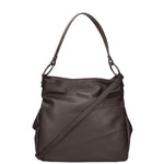 Bea Borsa a spalla da donna 100% pelle 05710-D23 T.MORO DARK BROWN Gave Lux