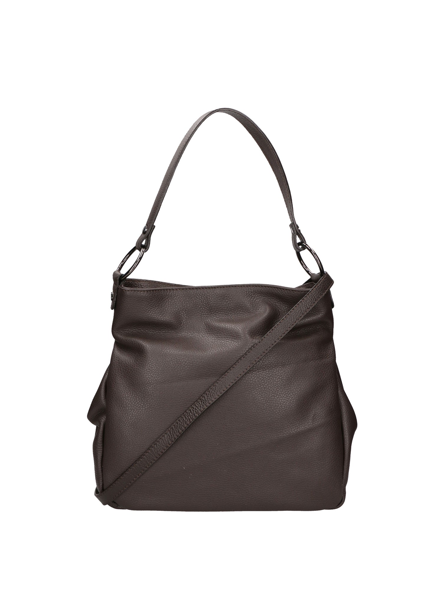 Bea Borsa a spalla da donna 100% pelle 05710-D23 T.MORO DARK BROWN Gave Lux