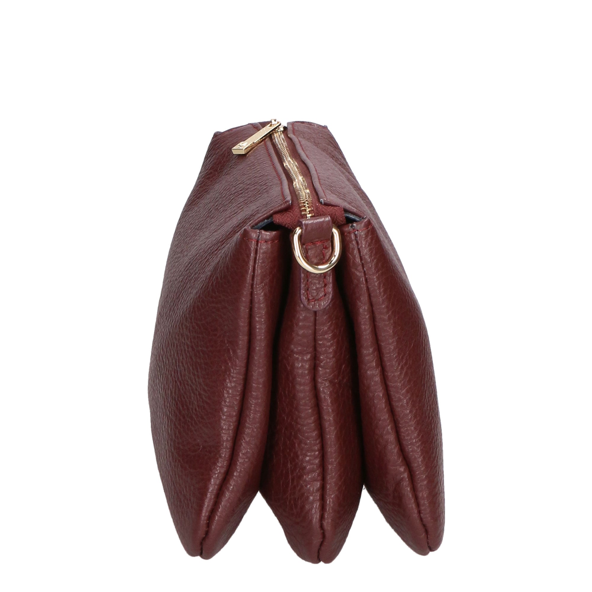 Borsa a tracolla da donna 100% pelle MYB-6057-FW-D54 BORDO SCURO My Best Bag