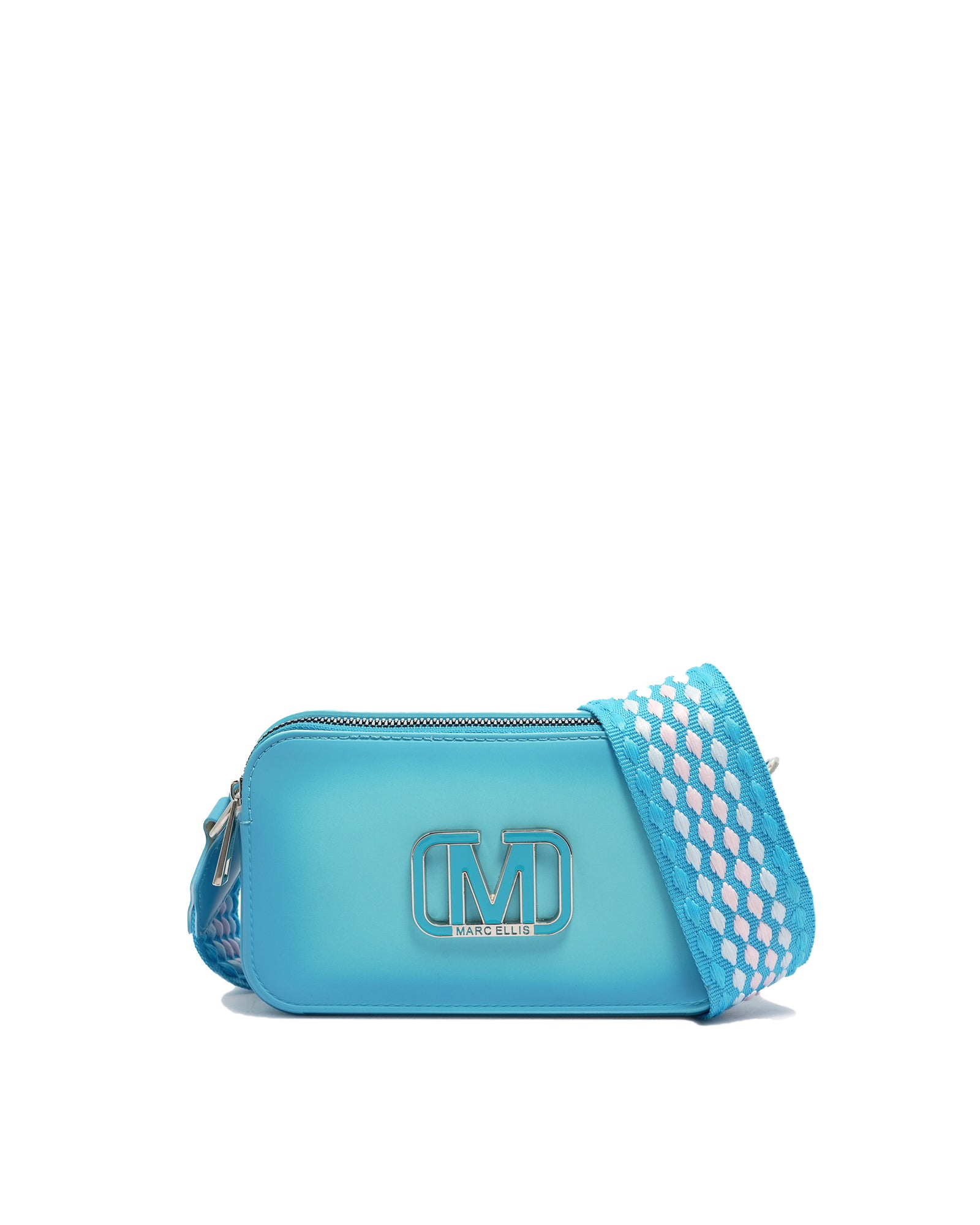 Borsa a spalla da donna 100% PVC FLAT MARC-NORSE BLUE Marc Ellis