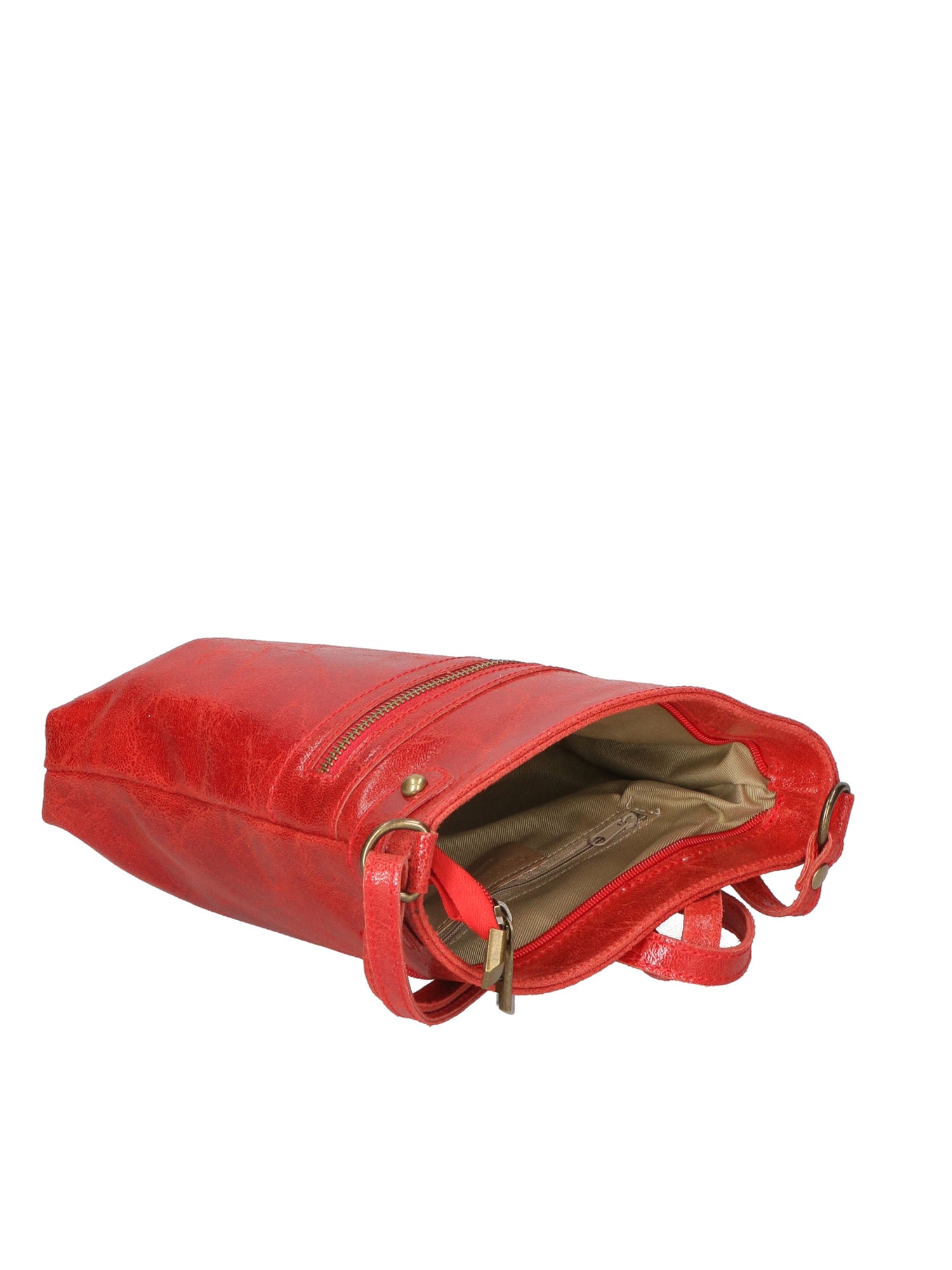 Carmen Borsa a tracolla da donna Vera pelle 10034-ROSSO Gave Lux