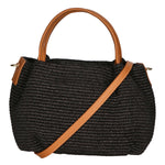 Allegra Borsa a mano da donna Pelle e Paglia 05116-12 NERO CUOIO S44 Gave Lux